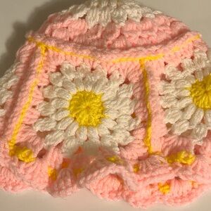 Crochet Floral Bucket Hat